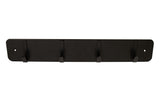 18" Traditional Wall Mounted Hook Rack with 4 Hooks – Black