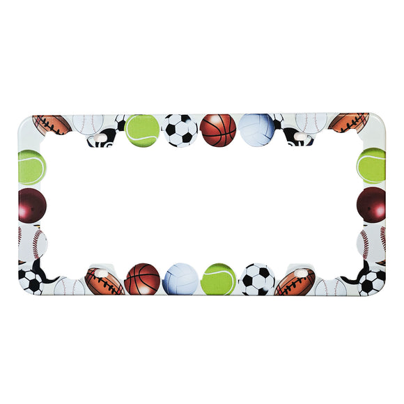 Stainless Metal Car License Plate Frame Cover - Sports