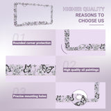 Stainless Metal Car License Plate Frame Cover - Butterfly (2 PCS)