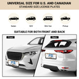 Stainless Metal Car License Plate Frame Cover - Butterfly & Leopard (2 PCS)