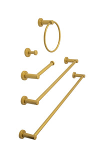 5 Pcs Brushed Nickel Bathroom Hardware Accessories Set(Gold)