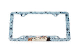 STAINLESS STEEL LICENSE PLATE FRAME - CAT (2 PCS)
