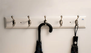 27" Bella Wall Mounted Heavy Duty Hook Rack with 5 Hooks